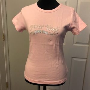 New York Pink Women’s Large Embellished Shirt!  NWOT